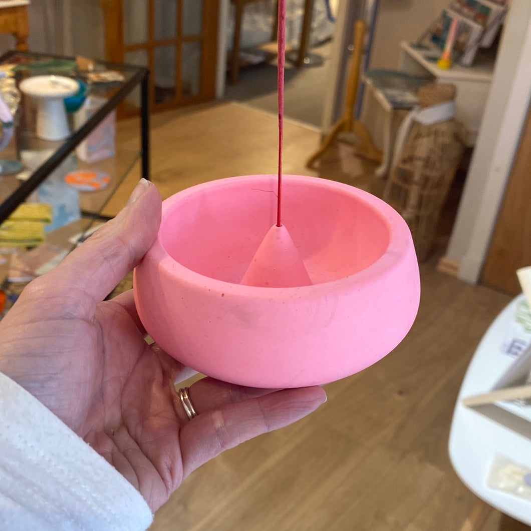 Seconds - Neon pink Jesmonite incense holder